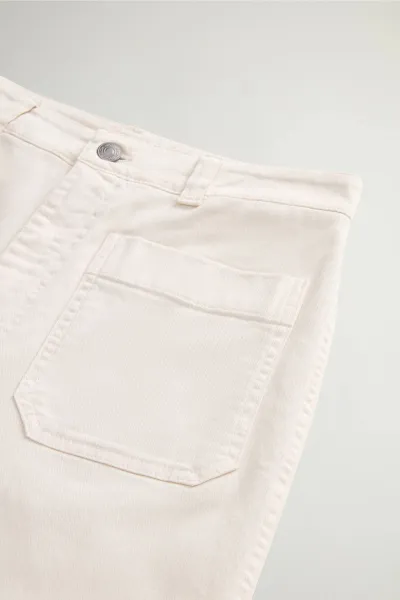 Nohavice Woolrich Utility Pockets Trouser Milky Cream