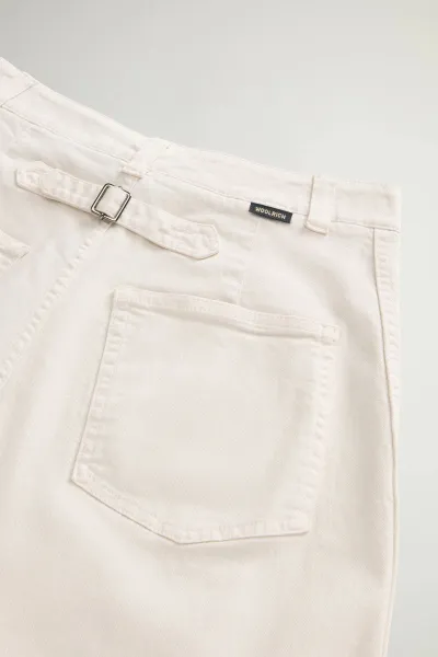 Nohavice Woolrich Utility Pockets Trouser Milky Cream