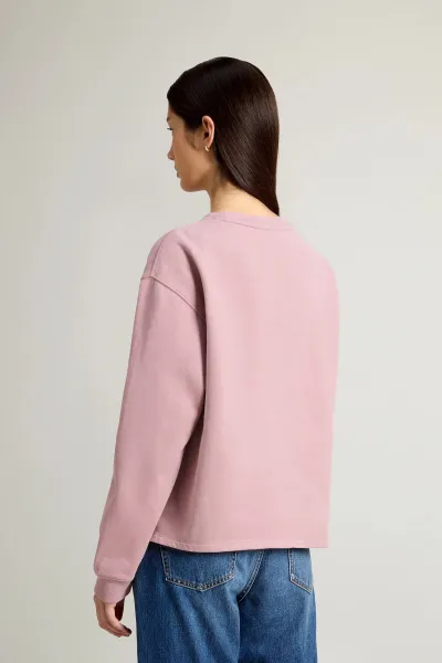 Mikina Woolrich Light Fleece Crewneck Woodrose