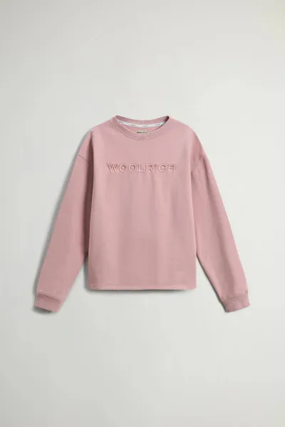 Mikina Woolrich Light Fleece Crewneck Woodrose