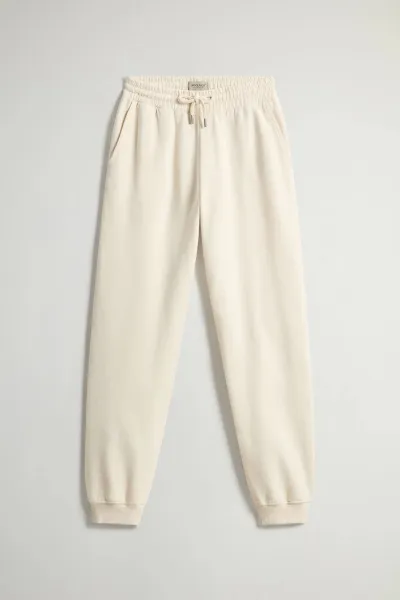 Tepláky Woolrich Light Fleece Pant Milky Cream