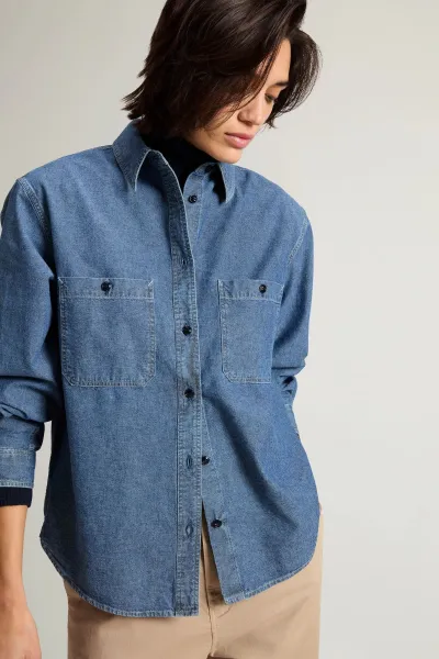 Košeľa Woolrich Chambray Shirt Citadel