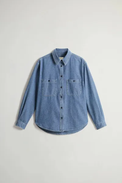 Košeľa Woolrich Chambray Shirt Citadel