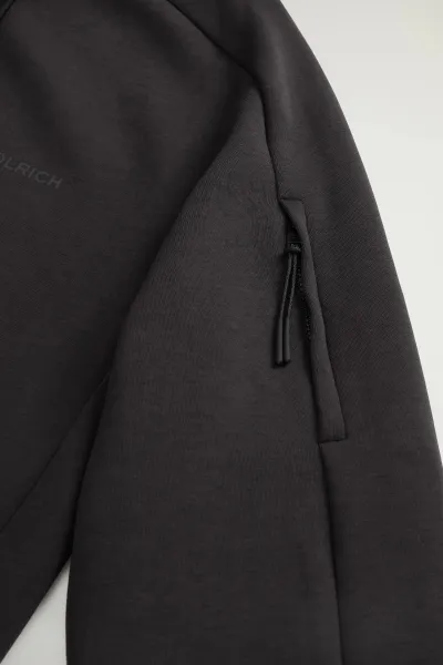 Mikina Woolrich Tech Full-Zip Hoodie Black