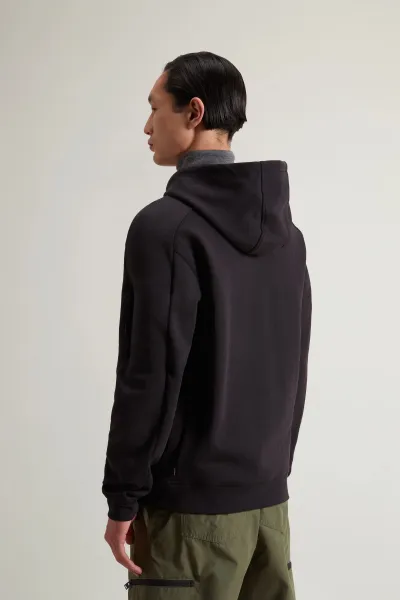 Mikina Woolrich Tech Full-Zip Hoodie Black