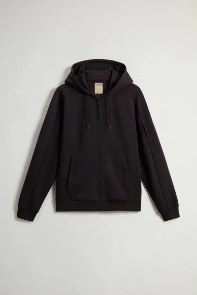 Mikina Woolrich Tech Full-Zip Hoodie Black