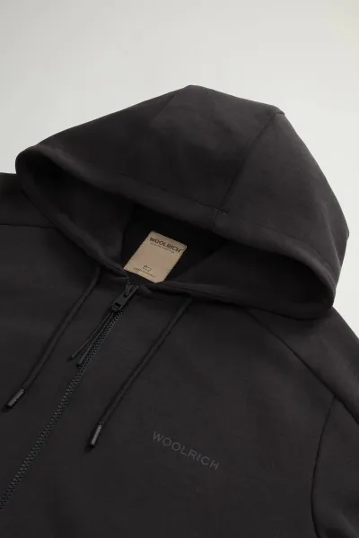Mikina Woolrich Tech Full-Zip Hoodie Black