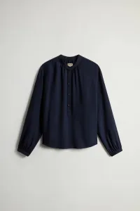 Blúzka Woolrich Light Gauze Wool Shirt Melton Blue