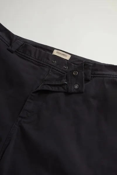 Nohavice Woolrich Garment Dyed Cargo Pant Black