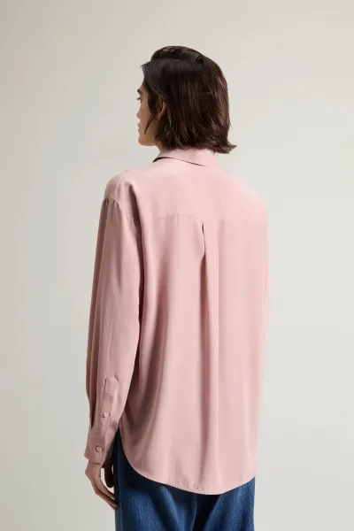 Košeľa Woolrich Washed Silk Shirt Woodrose