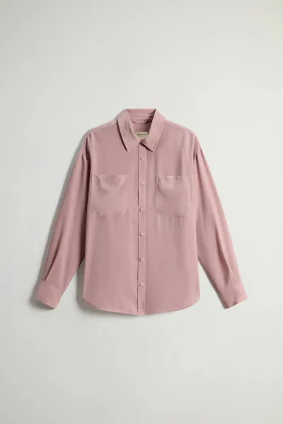 Košeľa Woolrich Washed Silk Shirt Woodrose