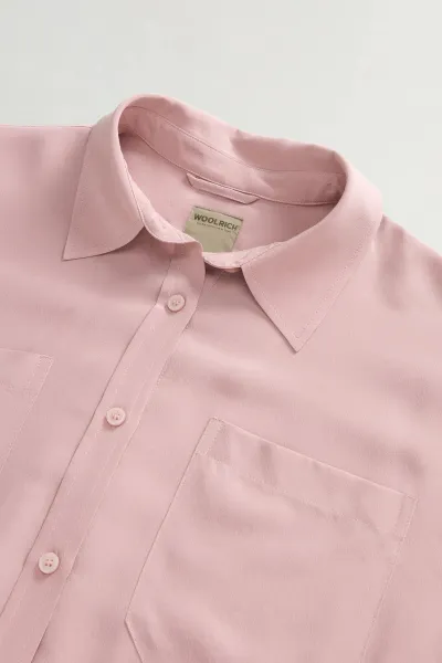 Košeľa Woolrich Washed Silk Shirt Woodrose
