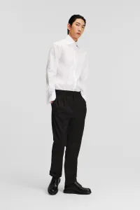 Nohavice Karl Lagerfeld Casual Wool Blend Pants Black