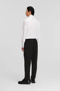 Nohavice Karl Lagerfeld Casual Wool Blend Pants Black