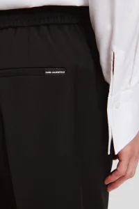 Nohavice Karl Lagerfeld Casual Wool Blend Pants Black