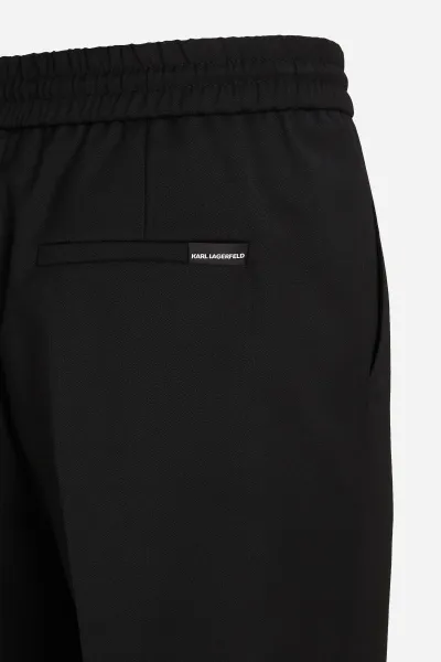 Nohavice Karl Lagerfeld Casual Wool Blend Pants Black