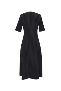Šaty Dkny S/S Midi Dress Black Stripe