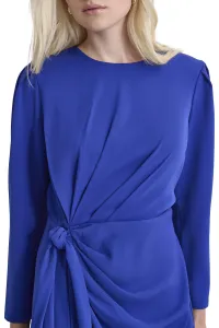 Šaty Dkny L/S Side Knot A-Line Radiant Blue