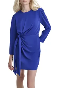 Šaty Dkny L/S Side Knot A-Line Radiant Blue
