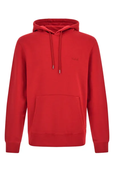 Mikina Woolrich Logo Script Hoodie Sky Red