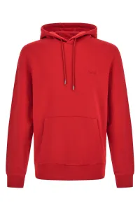 Mikina Woolrich Logo Script Hoodie Sky Red