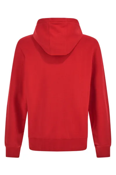 Mikina Woolrich Logo Script Hoodie Sky Red