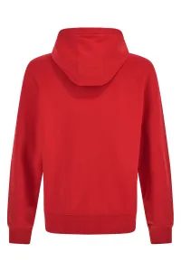 Mikina Woolrich Logo Script Hoodie Sky Red
