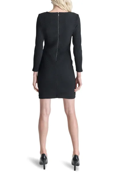 Šaty Dkny L/S Twist Front Plea Black