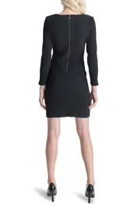 Šaty Dkny L/S Twist Front Plea Black