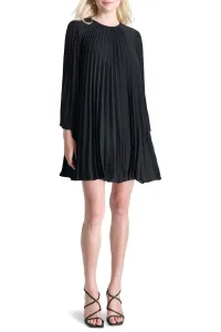 Šaty Dkny L/S Pleated A-Line Black