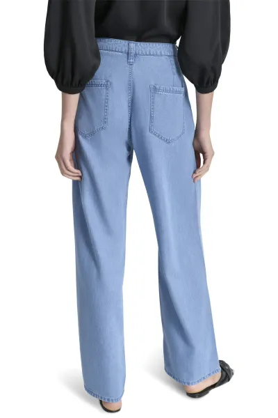 Džínsy Dkny Wide Leg Tencel Jean Montauk Wash