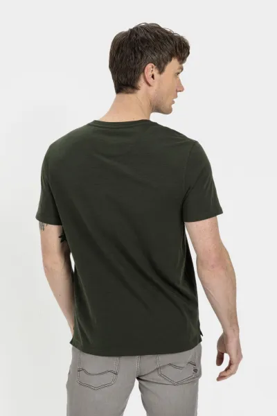 Tričko Camel Active Nos Henley 1/2 Leaf Green