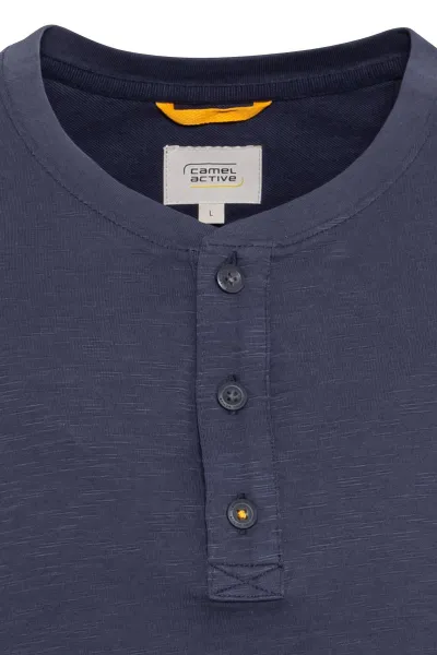 Tričko Camel Active Nos Henley 1/2 Night Blue