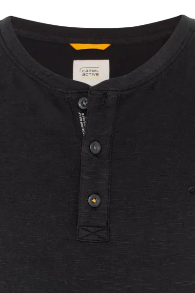Tričko Camel Active Nos Henley 1/2 Asphalt