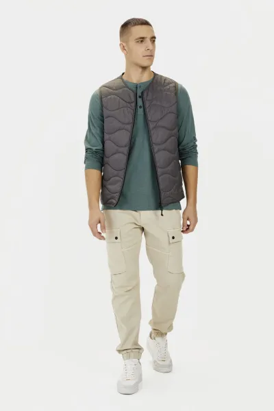 Tričko Camel Active Henley 1/1 Arm Sea Pine