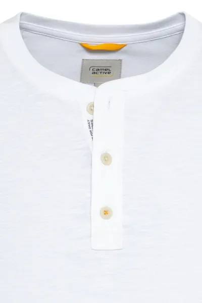 Tričko Camel Active Nos Henley 1/2 White