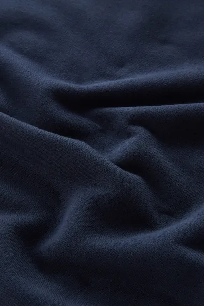Mikina Woolrich Logo Script Hoodie Melton Blue