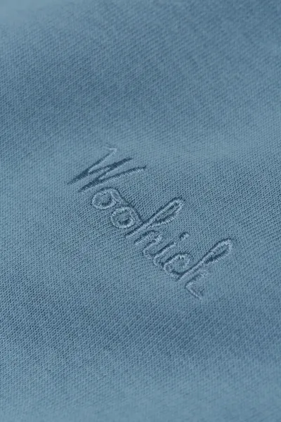 Mikina Woolrich Logo Script Hoodie Citadel