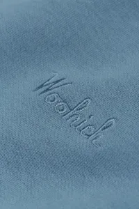Mikina Woolrich Logo Script Hoodie Citadel