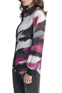 Košeľa Dkny L/S Prnt Chiffon Btt Grey Geod
