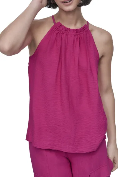 Tričko Dkny S/L Hltr Crnkl Blse Wild Berry