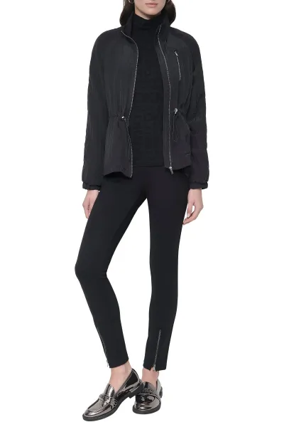 Bunda Dkny L/S Crinkle Short An Black