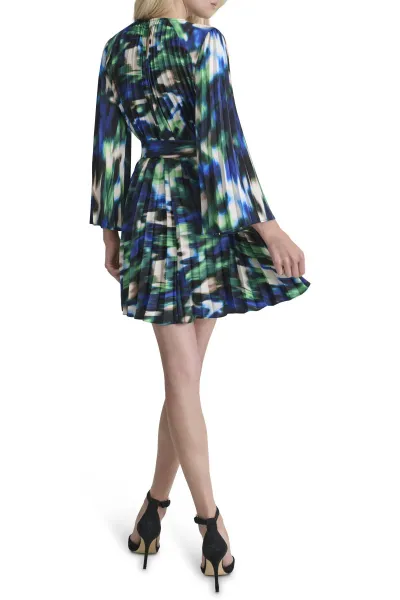 Šaty Dkny L/S Pleated A-Line Blk/Blue