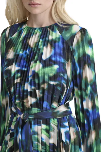 Šaty Dkny L/S Pleated A-Line Blk/Blue