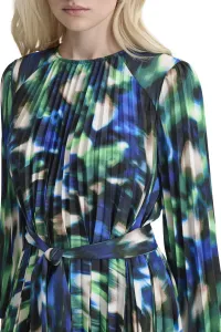 Šaty Dkny L/S Pleated A-Line Blk/Blue