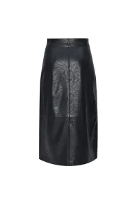 Sukňa Dkny Vegan Leather Skirt Black