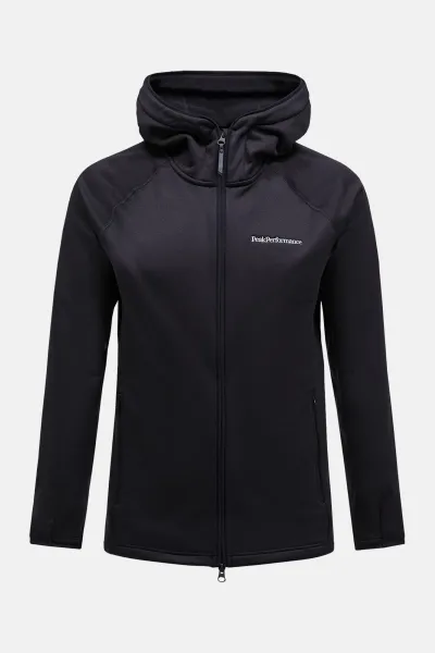 Mikina Peak Performance Flo M Chill Light Zip Hood Black
