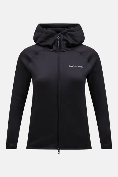 Mikina Peak Performance Flo W Chill Light Zip Hood Black