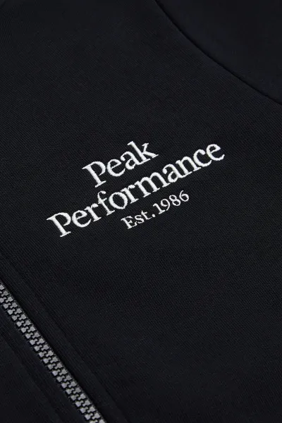 Mikina Peak Performance Jr Original Zip Hood Black