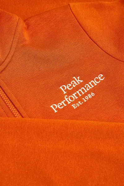 Mikina Peak Performance Jr Original Zip Hood Gold Flame